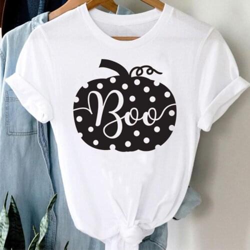 Graphic Short Sleeve Clothes Tshirt Top Lady Print T Female Tee T-Shirt Women Pumpkin New Lovely Fall Halloween Thanksgiving