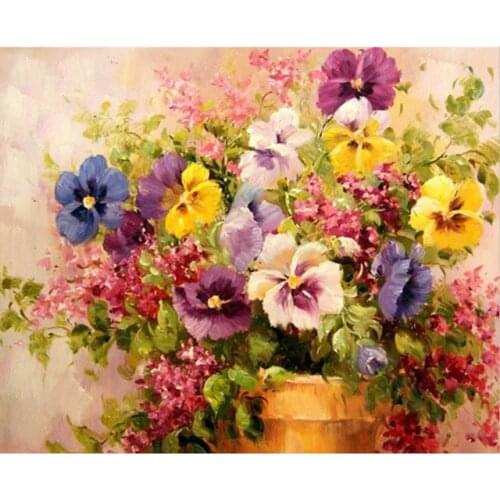 GATYZTORY Flowers Paint By Numbers For Adults Children DIY HandPainted Oil Painting Acrylic Paint Drawing On Canvas Wall Decor