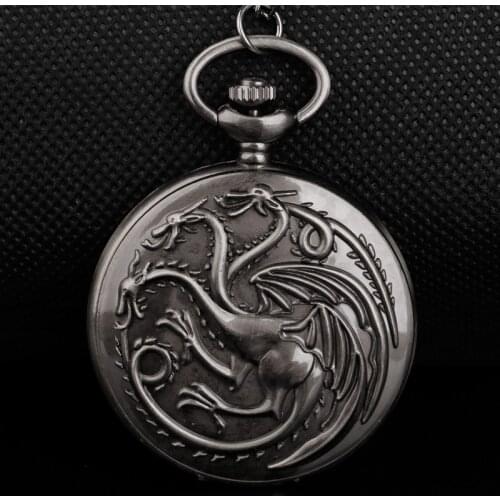 Retro Steampunk Quartz Pocket Watch Game Theme Men Women Necklace Pendant Clock