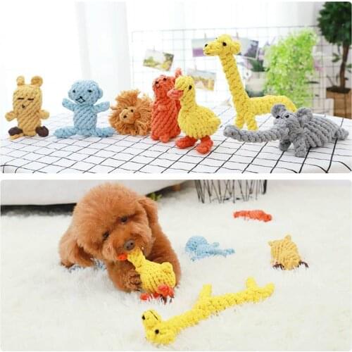 Cartoon Cotton Chew Toys Dog Rope Dog Toy Teeth Cleaning Honden Speelgoed Juguetes Para Perro Training Supplies Peluche Pug