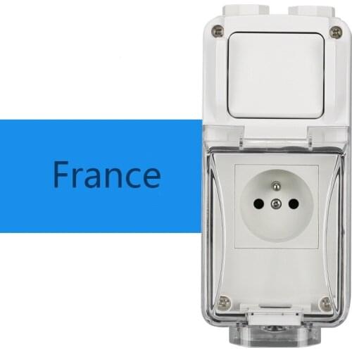 French Type 16A Outdoor Waterproof Socket IP66