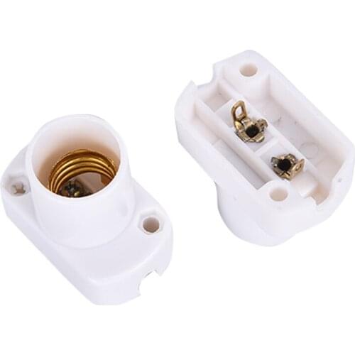 New Hot White Square Lamp Holder For E17 E14 LED Light Bulbs Aging-Test Light Base