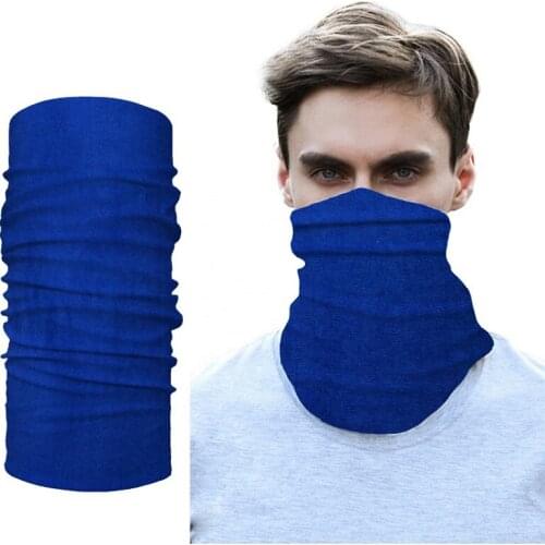 3D Solid Blue Bandana Buffs Cuello Neck Gaiter Headband Skiing Balaclava Multifunctional Headwears Bandana Outdoors Magic Scarf