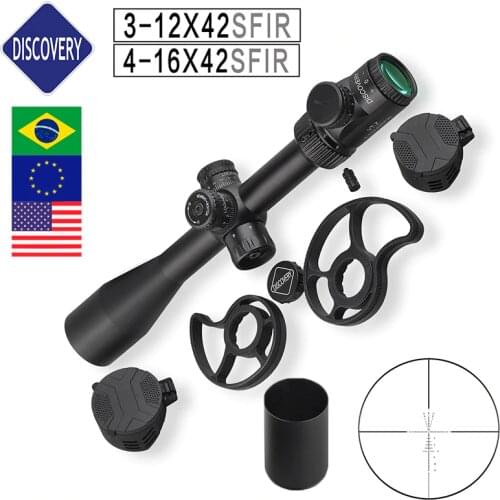 Illuminated Discovery Rifle scope 3-12 4-16 6-24 Magnification Side Wheel 2 sizes .22LR Shockproof Glass Etched Reticle hunting