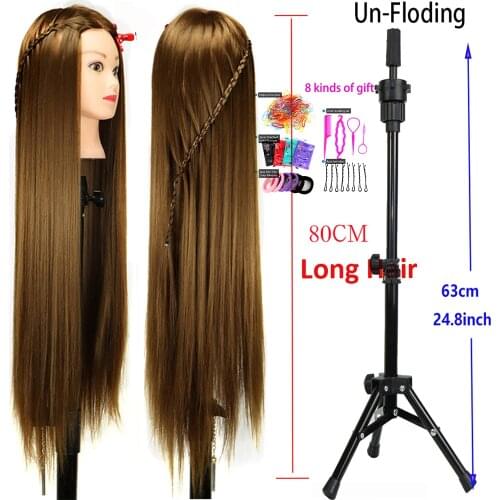 Professional Head Dolls For Hairdresser Educational Hairdressing Mannequin Training Head With Wig Stand Tipod For Wig Hair Style