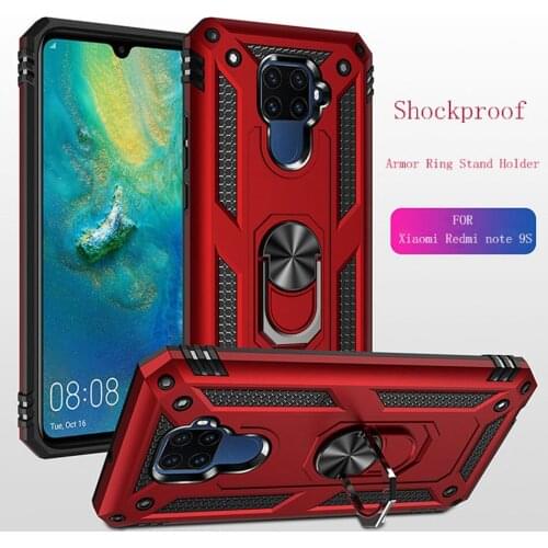 Shockproof Case For Xiaomi Redmi Note 9S 9 7 Pro Case 9 S Armor Magnet Holder Cover For Xiaomi Mi 10 9T Pro Max MI 9 Bumper Case