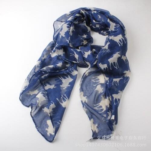 Free shipping New Design fashion animal print scarf winter elk scarf hot sale moose women long scarf