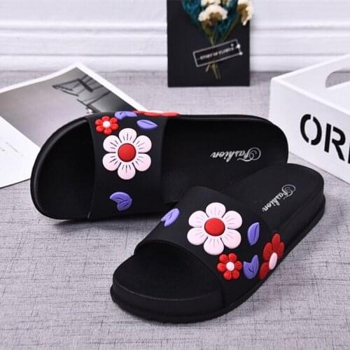 2020 Women Slippers Fashion Summer Lovely Ladies Casual Slip On Beach Flip Flops Slides Woman Indoor Shoes Flower TUX3