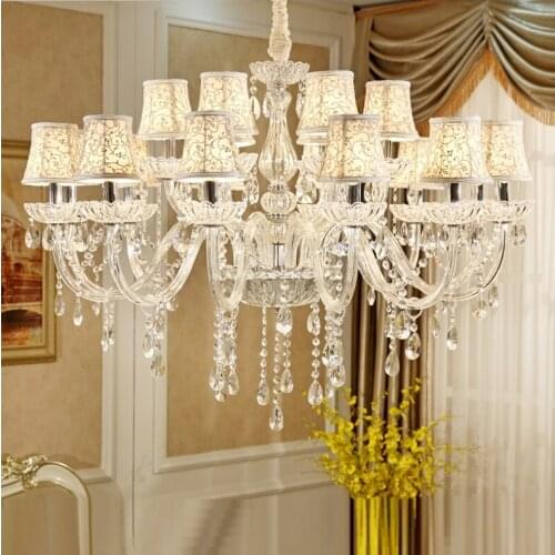 Modern Crystal Chandeliers Home Lighting Lustres De Cristal Decoration Luxury Candle Chandelier Pendants Living Room Indoor Lamp