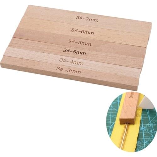 Beech Wood Sewing Accessories For DIY Leather Zipper Installation Installer Wallet Fix DIY Tool Repair