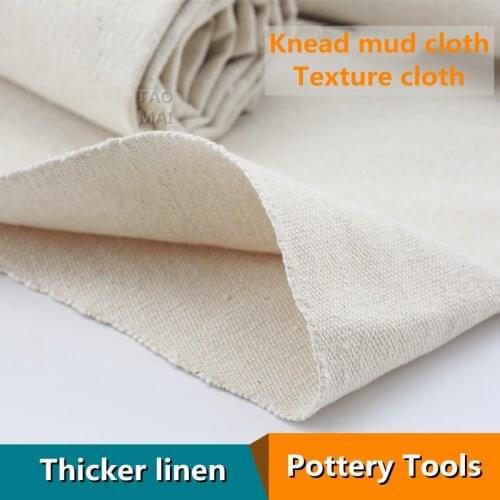 Thicken Natural Pottery Linen DIY Pottery Workbench Craft Pad Cloth Pottery Printed Cloth Texture Clay Sculpture Tools
