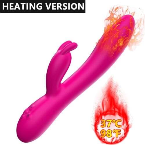 Heating Rabbit Vibrator for Woman G Spot Vagina Massager Clitoris Stimulator Masturbator Dildo Vibrator Adult Sex Toy for Couple