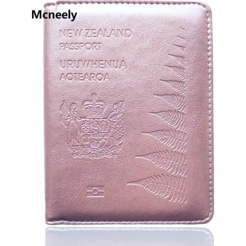 High Quality New Zealand Travel Passport Cover Leather Protector Passport Holder Case for Business Credit Card Holder Case