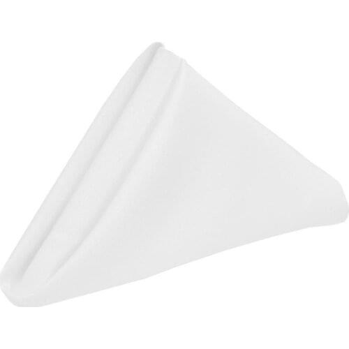 High Quality 50cm×50cm White Polyester Plain Table Napkins For Wedding Hotel Home Decor