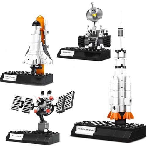 Wange blocks Compatible City space shuttle Rocket launcher radar model building blocks kids toys bricks moc gift sets
