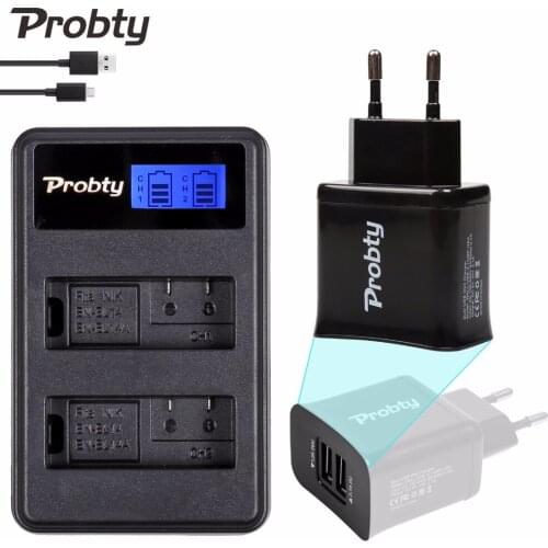 Probty EN-EL14 ENEL14 EN EL14 Dual Charger + 2-Port Plug for Nikon D5300 D5200 D5100 D3100 D3200 D3300 P7100 P7000 P7700 Camera