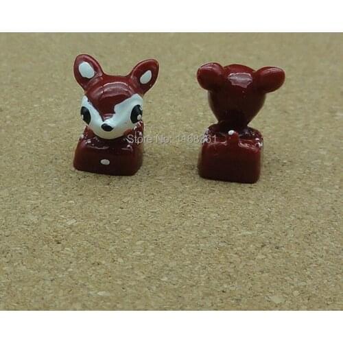 1pcs/lot resin solid dark wine red deer cartoon 16mm fairy garden gnome moss terrarium decor crafts bonsai home DIY A111-5