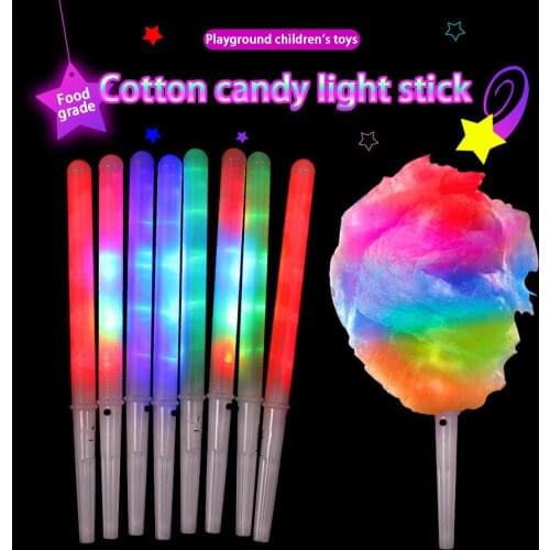1 Pcs Colorful Glowing Luminous Cone Stick Cotton Candy Light Cones Party Favors Halloween Christmas Supplies
