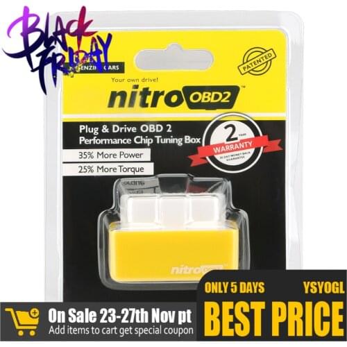 1 pcs Plug and Drive Nitro OBD2 ECOOBD2 Full Chip Tuning Box for Diesel Benzine Car Nitroobd2 Gasoline Car Fuel Optimization
