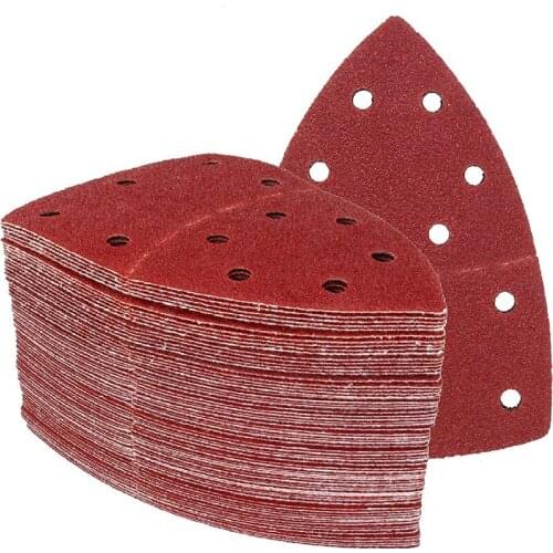 150 Pieces Of Triangular Sandpaper 11 Holes 105 X 152 Mm 40/60/80/120/180/240 Sandpaper for Sanding Machines