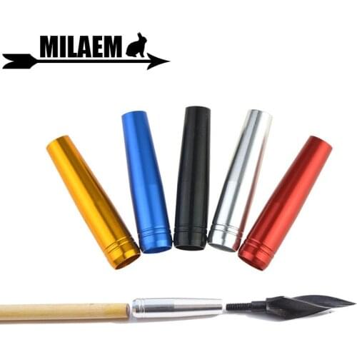 3/6/12pcs Archery Connect Arrowhead Aluminium Arrow Insert OD 8mm Wooden Bamboo Arrow Shaft Hunting Arrow Accessories