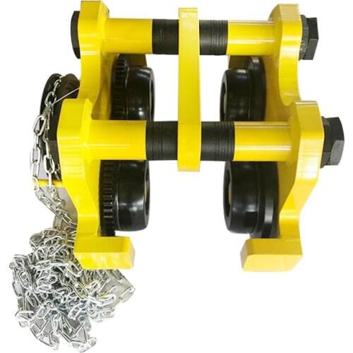 5T Construction Hoist Manual Beam Geared Trolley For Lifting Chain Block