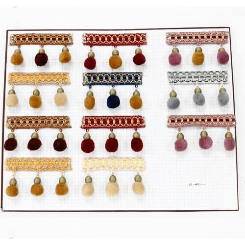 Pompom Curtain Accessories Lace Trim Tassel Fringe Hair Ball Curtain Sofa Tablecloth Accessories Diy Decoration Fabric Panicle