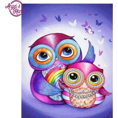 Full square drill Diamond embroidery cartoon owl 5D DIY diamond painting cross stitch Rhinestone mosaic decoration ZX