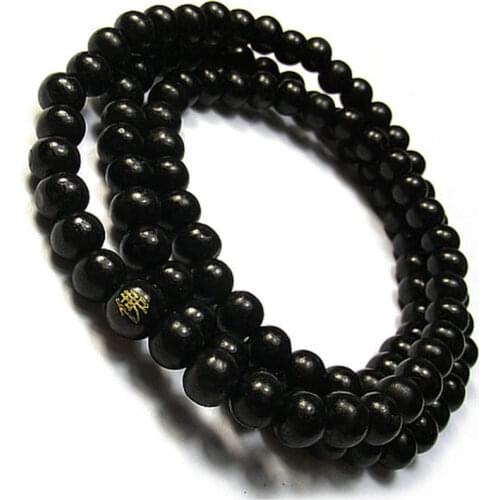 Fashion Temperament Natural Red Sandalwood Bead Bracelet Tibetan Buddhist Wooden Rosary Beaded Bracelet Charm Bracelet