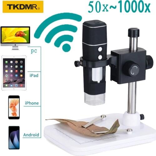 TKDMR 1000X WIFI Electronics Digital Microscope USB Microscope Phone PCB Repair Industrial Soldering Tool Support Android IOS PC