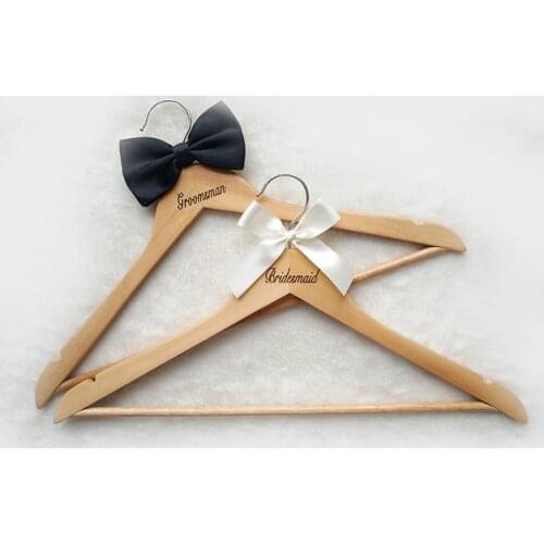 Personalized Wedding Hanger, Engraving Name Wood Hanger, Bride, Bridesmaid, Flower Girls Hanger , Wedding Gifts