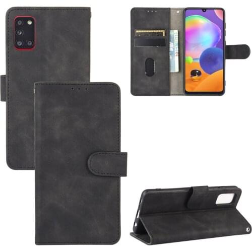 For Samsung Galaxy A31 Case Luxury Flip Skin Texture PU Leather Card Slots Wallet Stand Case For Samsung A31 A 31 Phone Bags