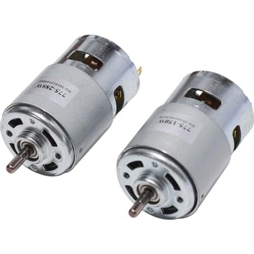 775 Motor DC 12V 24V 80W 150W 288W DC Motor Large Torque High Power DC Motor Double Ball Bearing Spindle Motor