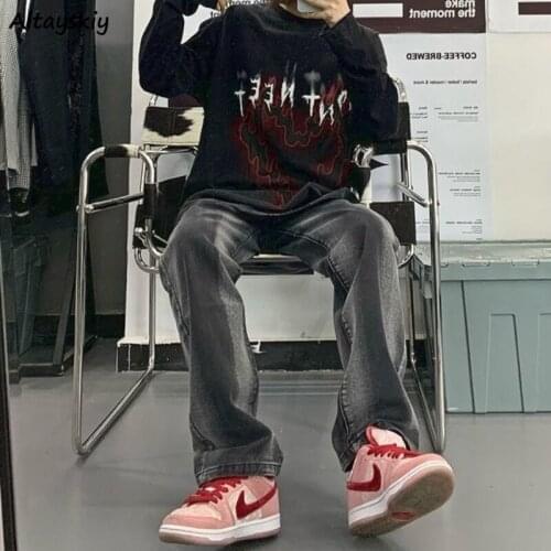 Jeans Women Summer Full Length Trousers All-match Loose Simple Cozy Fashion Students Korean Style Vintage Ulzzang Unisex Chic