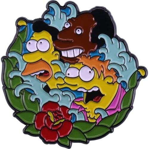 Cute Cartoon Sitcome Sereis Enamel Pin Funny Character Brooch they was amazed Badge Jewelry