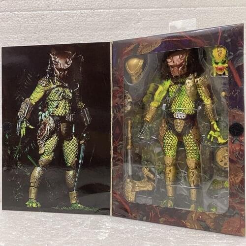 NECA Predator Figure Elder Predator Gold Kenner Leader Clan Chief Action Figure Collection Model Toy