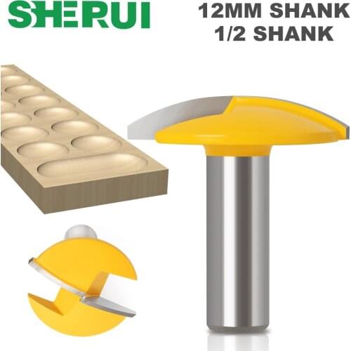 1pc 1/2" Shank 12mm shank Small Bowl Router Bit - 1.65" Radius - 1-3/4" Wide For Woodworking Cutting Tool