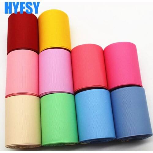 Hyfsy 10076 3 '75mm Pure ibbon 10 yards DIY handmade materials gift wrapping headwear Grosgrain Double sided Plain coloured