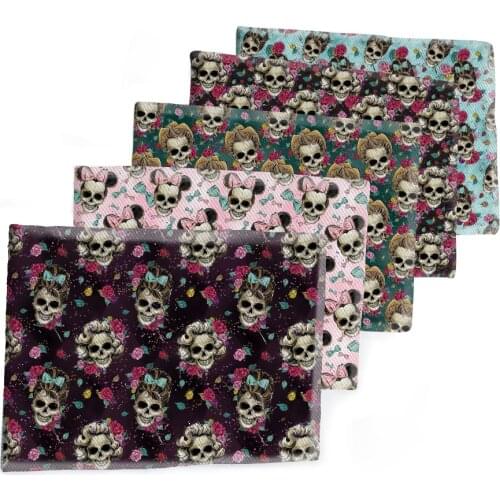 Halloween Printed Polyester Cotton Fabric for Sewing Cartoon Twill Fabric Quilting Patchwork Sewing Home Textile Cloth 50*145cm