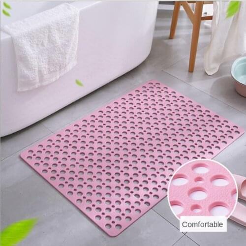 Shower Bathroom Mat Environmental Protection TPE Household Toilet Mat Floor Hollow Hydrophobic Non-slip Pad Anti-fall Bath Mat