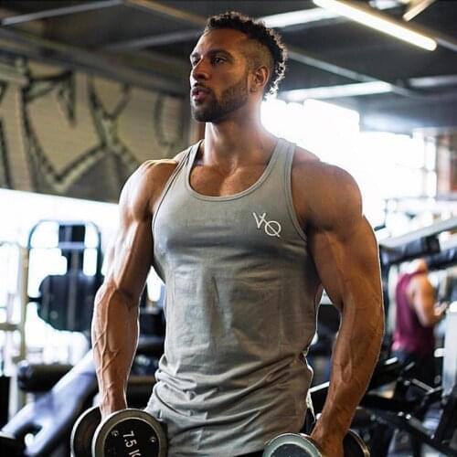 Men 's Summer Gyms Fitness Tank Top Cotton Sportswear Jogger Streetwear Casual Singlets Printing Vest Brand Men Clothing Tops