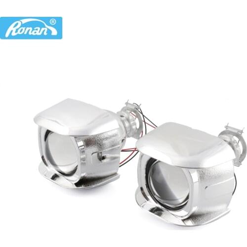 RONAN Bi Xenon H1 2.0 Mini Projector Headlights Lens LHD For Cars Motorcycle H4 H7 Retrofits Fog Lights DIY Bulb Car Style