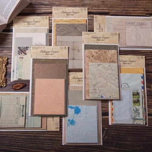 Moking Antique paper memo pad diy message note paper notepad pack Wholesale