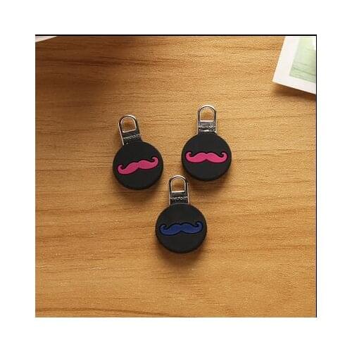 Zipper custom Pvc soft rubber zipper head silicone double - sided free shipping 1000 pieces/lot