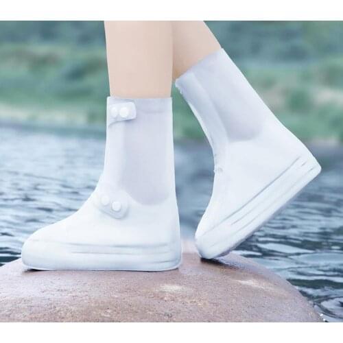 Waterproof rain boot cover silicone thickened non-slip wear-resistant rain boots for men and women children high tube PVC 26cm