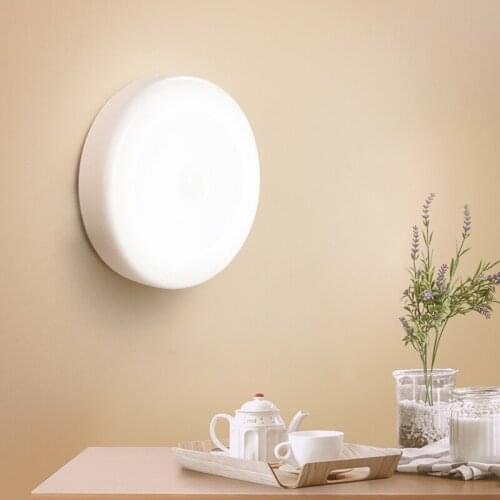 6 LEDs PIR Motion Sensor Night Lights Auto On/Off Wireless Wall Lamp Magnet for Bedroom Stairs Cabinet Wardrobe Battery Powered