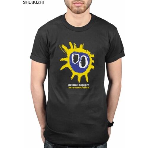 Official Primal Scream Screamadelica Yellow T-Shirt More Light Riot City Blues Hot shubuzhi Summer MenS T Shirt Fashion