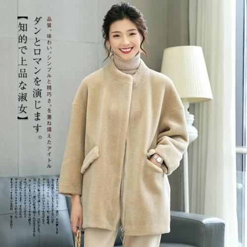 Real Fur Coat Women Sheep Shearling Winter Coat Women 100% Wool Jacket Women Clothes 2020 Manteau Femme 6602 YY1086