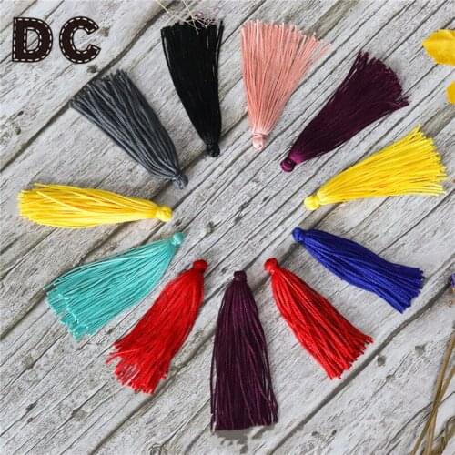 20pc/lot 8cm Mix Color Polyester for Earring Sweater Tassel Chain Pendant Charm Tassels DIY Findings Craft Accessories