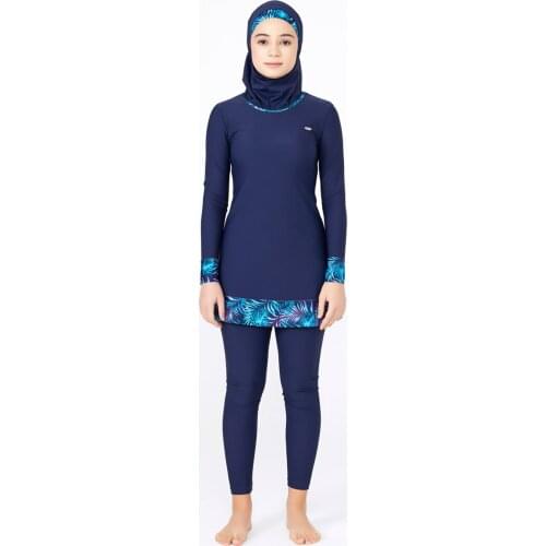 Lycra Full Off Hijab Young Girl Child Swimwear Turkish' Muslim Swimsuit Burkinis Modest Clothing Islamic Long Sleeves Hijab Full House